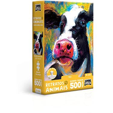 Imagem de Retratos Animais: Vaca - Quebra-cabeça Nano - 500 peças - Toyster Brinquedos