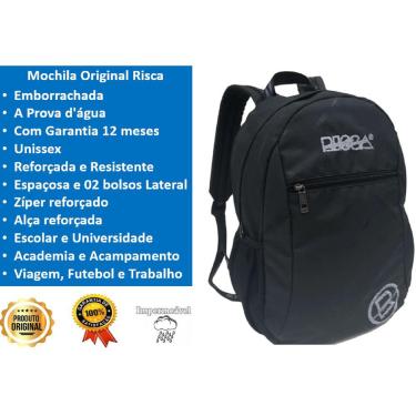 Imagem de Mochila Reforçada Risca Feminina Impermeável Emborrachada