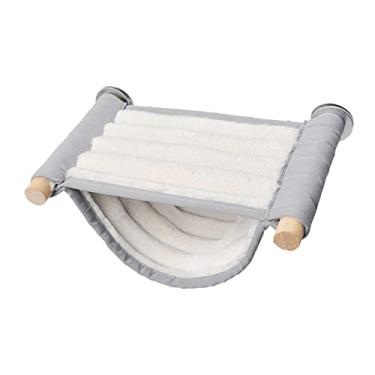 Imagem de de Pássaros Cas de Cama de Dormir de Brinquedo Inverno Quente Rede Pendurada de Suporte de Poleiro, cinza S