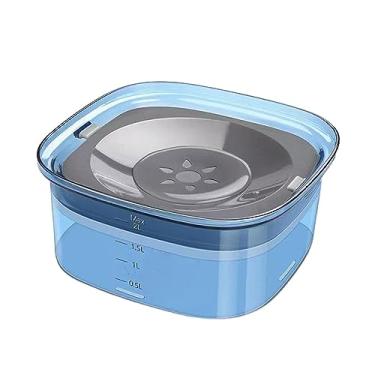 Imagem de Generic Tigela de água para cães, alimentador lento, tigela flutuante para cães, bebedor de água para animais de estimação transportado em veículos para, Azul