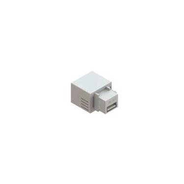 Imagem de CONECTOR USB CHARGER 5V 2.1A PADRAO KEYSTONE - BRANCO