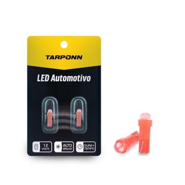 Imagem de Par Lâmpada Led Painel Pinguinho T5 Vermelha 12V