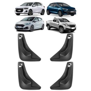 Imagem de Jogo Apara Barro Protetor Lameira Flap Universal Curto TG Poli 4 Peças - Preto