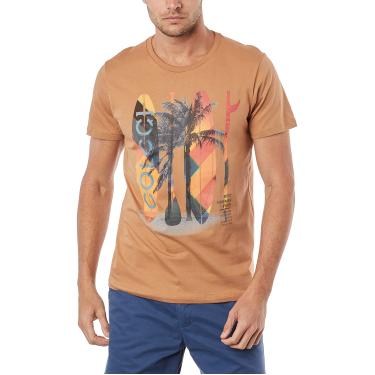 Imagem de Camiseta Estampada Colcci masculino, Marrom Delle, M