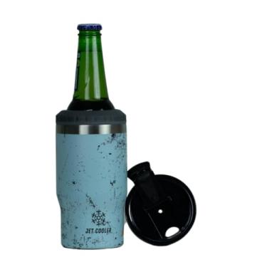 Imagem de Copo Térmico 6x1 Porta Lata, Long Neck Isolamento Vácuo multi usos copo e garrafa Térmica (azul turquesa)