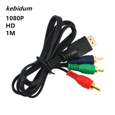 Imagem de KBT-compatível macho para 3 cabo RCA  áudio de vídeo  compatível com HDMI  compatível com HDMI  VGA