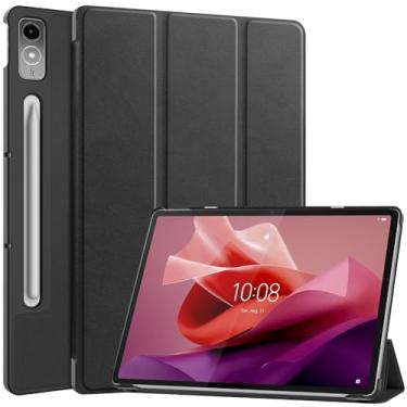 Imagem de Kepuch Custer Capas para Lenovo Tab P12 12.7",Couro-PU Bolsas Estojos - Preto