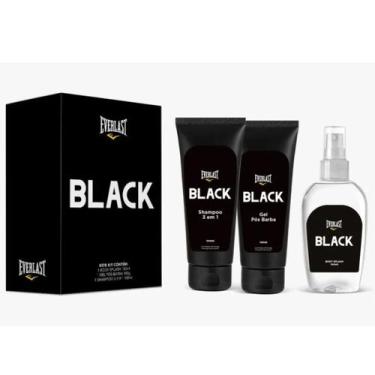 Imagem de Kit Everlast Black (Body Splash 100ml + Gel Pós Barba 100G + Shampoo 3