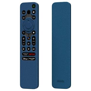 Imagem de Capa protetora de silicone para controle remoto por voz Sony RMF-TX800U RMF-TX900U 2022, capa protetora à prova de choque compatível com controle remoto Sony 4K Ultra HD TV X80K X90K X90K X95K (azul