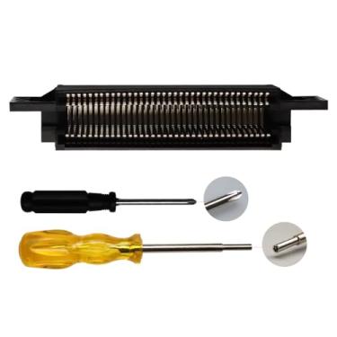 Imagem de iParto Substituição de slot de cartucho para Nintendo NES 8 Bit System 72 pinos conector de substituição de slot de cartucho para NES com chave de fenda