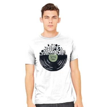Imagem de TeeFury - Spring Vibes - Camiseta masculina com arte original, música,, Verde, 5G