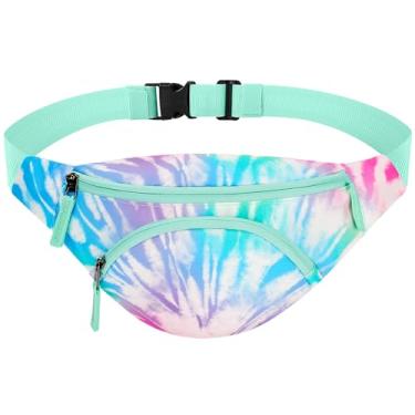 Imagem de Choco Mocha Pochete infantil, Tie Dye-Teal, Small, Meninas