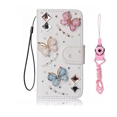 Imagem de Capa protetora para Motorola Moto Edge 50 Fusion, carteira de couro brilhante feita à mão, alça de pescoço, suporte, fecho magnético, para Motorola Edge 50 Fusion (tamanho 2)