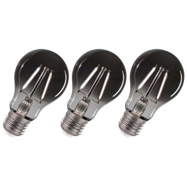 Imagem de Lâmpada Led Fumê 30W Iluminação Decorativa Kit 3 unid. Vintage Branco Quente Retrô Multifilamento Luz Casa Decoração