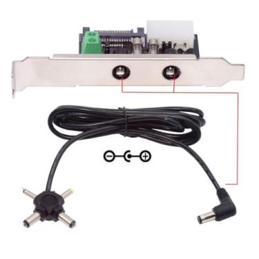 Imagem de chenyang Placa mãe SATA/IDE Power to DC 12V/5V Jumper conversor adaptador de alimentação com suporte PCI-E de 12 cm