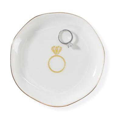 Imagem de HOME SMILE Anel com estampa de anel, presentes de noivado e noivado para amigas recém-noivas, filhas, irmãs, recém-casados, melhores amigas