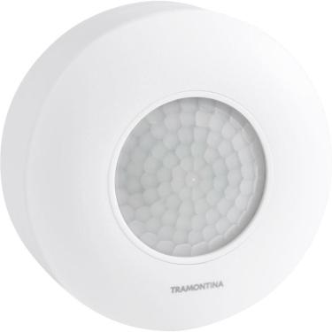 Imagem de Sensor De Presença 360° De Sobrepor Em Teto Tramontina Bivolt Com Fotocélula Branco