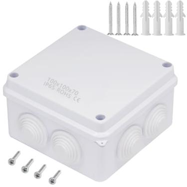 Imagem de Caixa de junção Zulkit ABS plástico à prova de poeira IP65 à prova d'água caixa elétrica universal caixa de projeto branco, 3.9" x 3.9" x 2.8", White