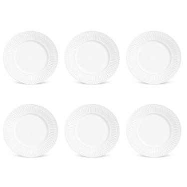 Imagem de Conjunto de Pratos de Sobremesa 06 Peças Roma Branco Porto Brasil