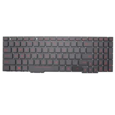 Imagem de Novo teclado de substituição compatível com ASUS ROG Strix GL553 GL553VD GL553VW ZX553VD GL753 GL753V GL753VE GL753VD FX553VD FX53VD FX753VD FZ53V com retroiluminação