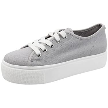 Imagem de Steve Madden Tênis Elore feminino, Cinza claro, 9.5
