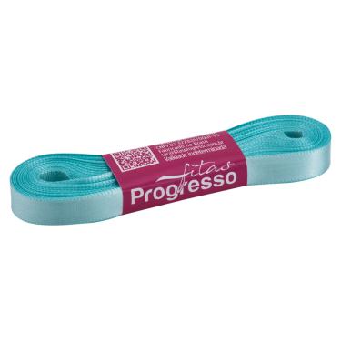 Imagem de Fita de Cetim Progresso Face Simples, 10m, 10mm, Azul Tiffany - CF002.247