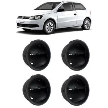 Imagem de Kit 4 Difusor De Ar Gol G4 G5 G6 Voyage Saveiro Aro Preto - Clauplast