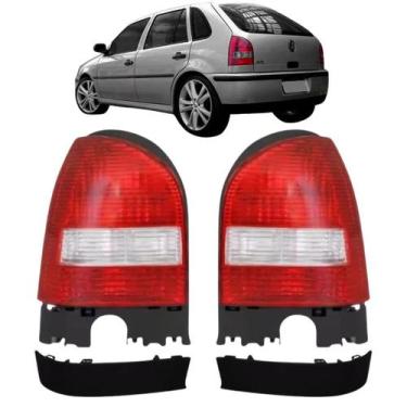 Imagem de Kit Lanterna Traseira + Moldura Gol G3 1999 2000 Á 2005 Rubi - COFRAN