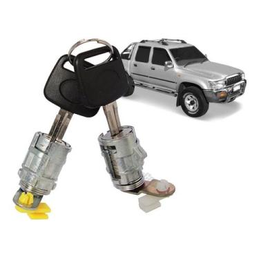 Imagem de Par Cilindro Miolo Porta Chave Toyota Hilux Sw4 1994 1995 1996 1997 19
