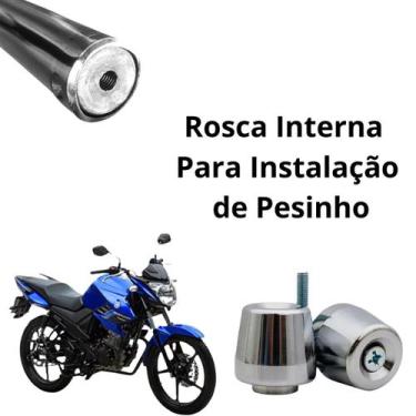 Imagem de Kit Guidão Pezinho Peso Moto Factor 125 Fazer 150 Qualidade - NEW, cro