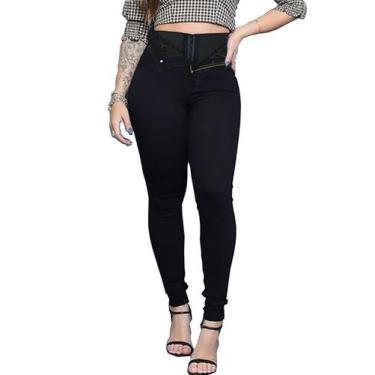 Imagem de Calça Jeans Feminina Lipo Sawary Cintura Super Alta e modelagem Levant