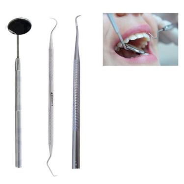 Imagem de Kit Remoção De Tártaro Dental: Extrator, Sonda E Espelho - Thimon