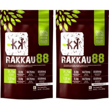 Imagem de Kit 2 Rakkau 88 Cacau Rakkau 907g - Vegano Proteína de Arroz