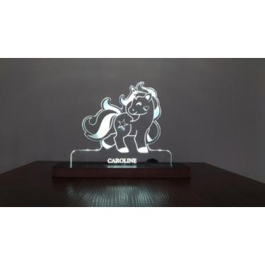 Imagem de Luminária Decorativa com LED Unicórnio - Hobbies do Ofício, Branco