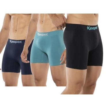 Imagem de Kit 3 Cuecas boxer sem costura poliamida anti assadura escolha as core