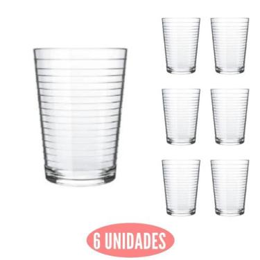 Imagem de Conjunto 6 Copos Vidro Ginga Transparente 265ml Nadir Agua - NADIR FIG