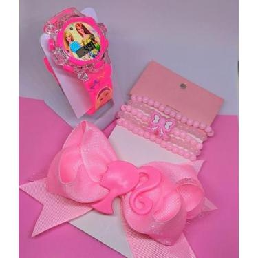 Imagem de Kit Relógio Infantil Digital Toca Musica Pisca Luz Led Colorido Prince