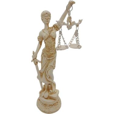 Imagem de Estátua Dama Da Justiça Têmis Deusa Símbolo Direito 20cm - Flash