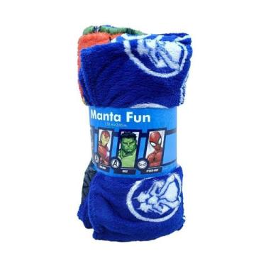 Imagem de Manta Infantil E Juvenil Vingadores Solteiro Anti Alérgico - JOLITEX