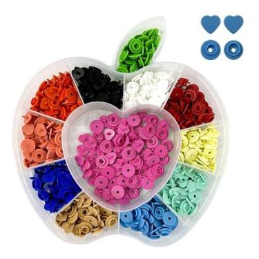 Imagem de Botões Ritas Coração 10 130 Botão de Pressão TicTac Colorido