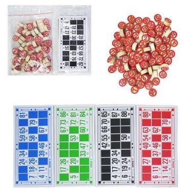 Imagem de Jogo De Bingo Recreativo 48 Cartelas E 90 Pedras Em Madeira - Rio De O