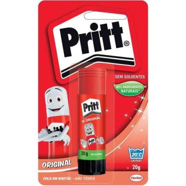 Imagem de Cola Bastão Pritt 20g Branca Original Lavável Não Tóxica
