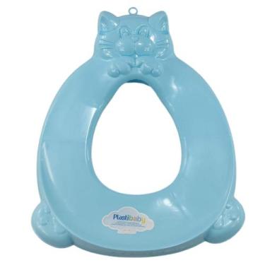 Imagem de Assento Redutor Higiênico De Vaso Infantil Plastibaby - Azul e Rosa - 