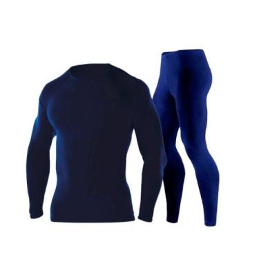 Imagem de conjunto blusa e calça térmica UV unissex segunda pele TB moda fitness