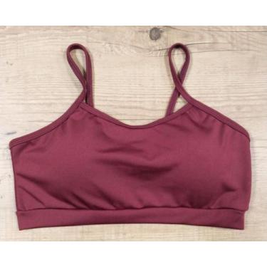 Imagem de Top alcinha feminino fitness com bojo removível TB moda fitness , Rubr