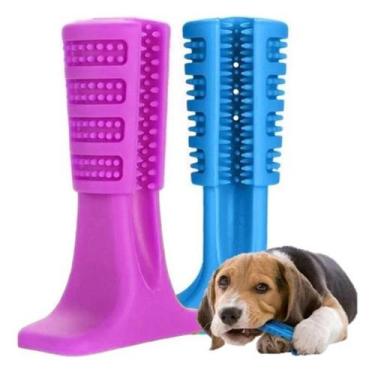 Imagem de Mordedor Higienizador Dental Escova Dentes Limpeza Bucal para Pet - Ge