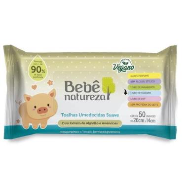 Imagem de Bebê Natureza Toalhas Lenços Umedecidos Suave Hipoalergênico 50 Unidad