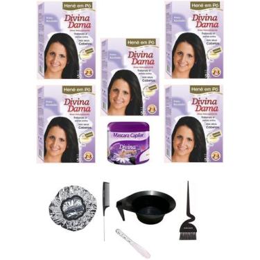 Imagem de Hene em Po Divina Dama 05x50gr Jaborandi (Incolor, Chocolate, Preto, A