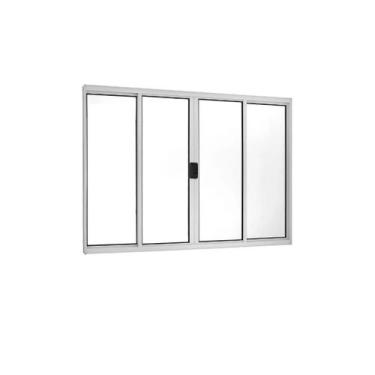 Imagem de Vitro 4 folhas ( sem grade ) brilhante  - ESQUADRIAS NOVO LAR, 100X200