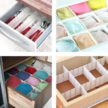 Imagem de Kit 15 Tiras Organizador Divisória Colméia Gaveta Ajustável - Overtime